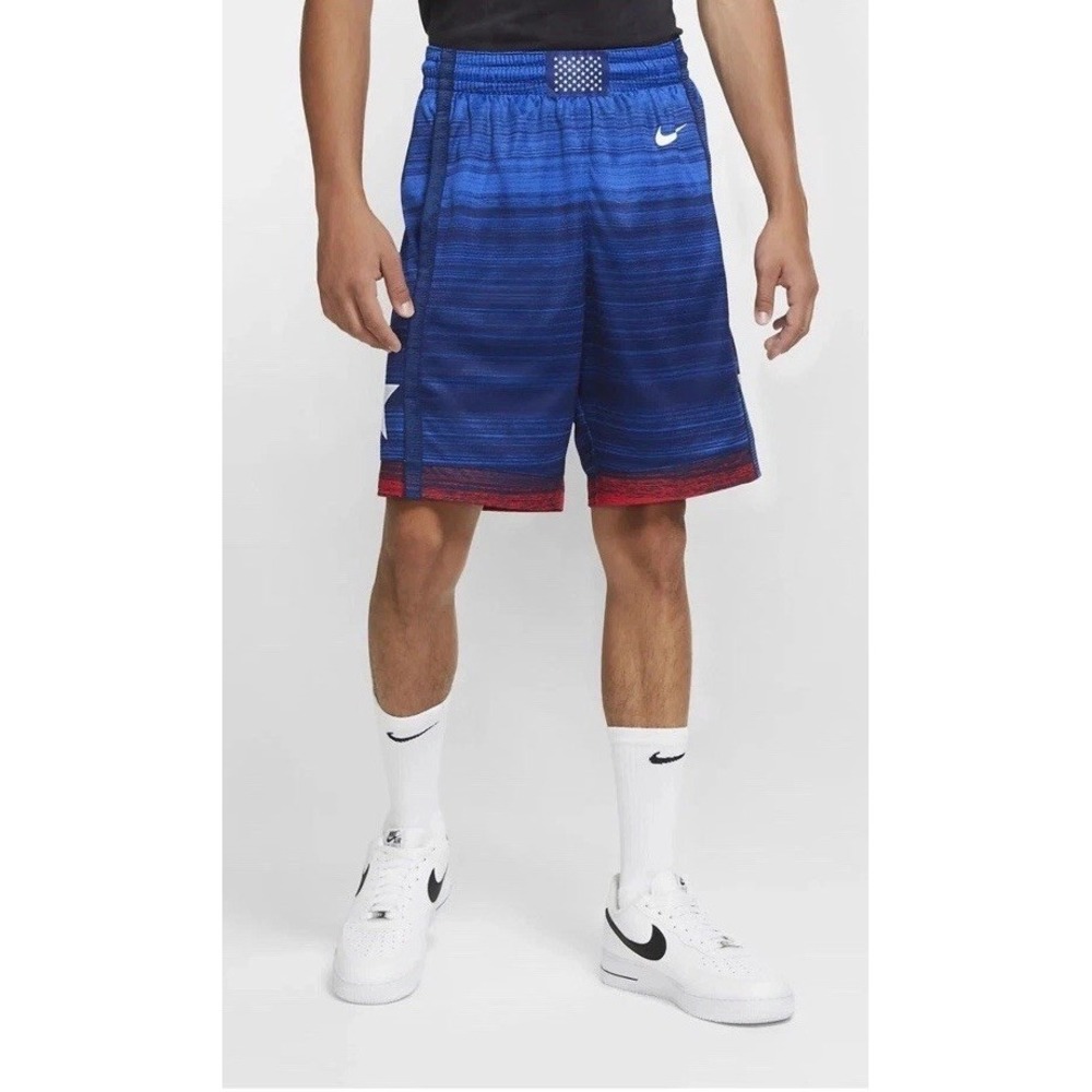 Men's NIKE Team USA Limited Basketball Shorts CQ0176-451 Blue Large